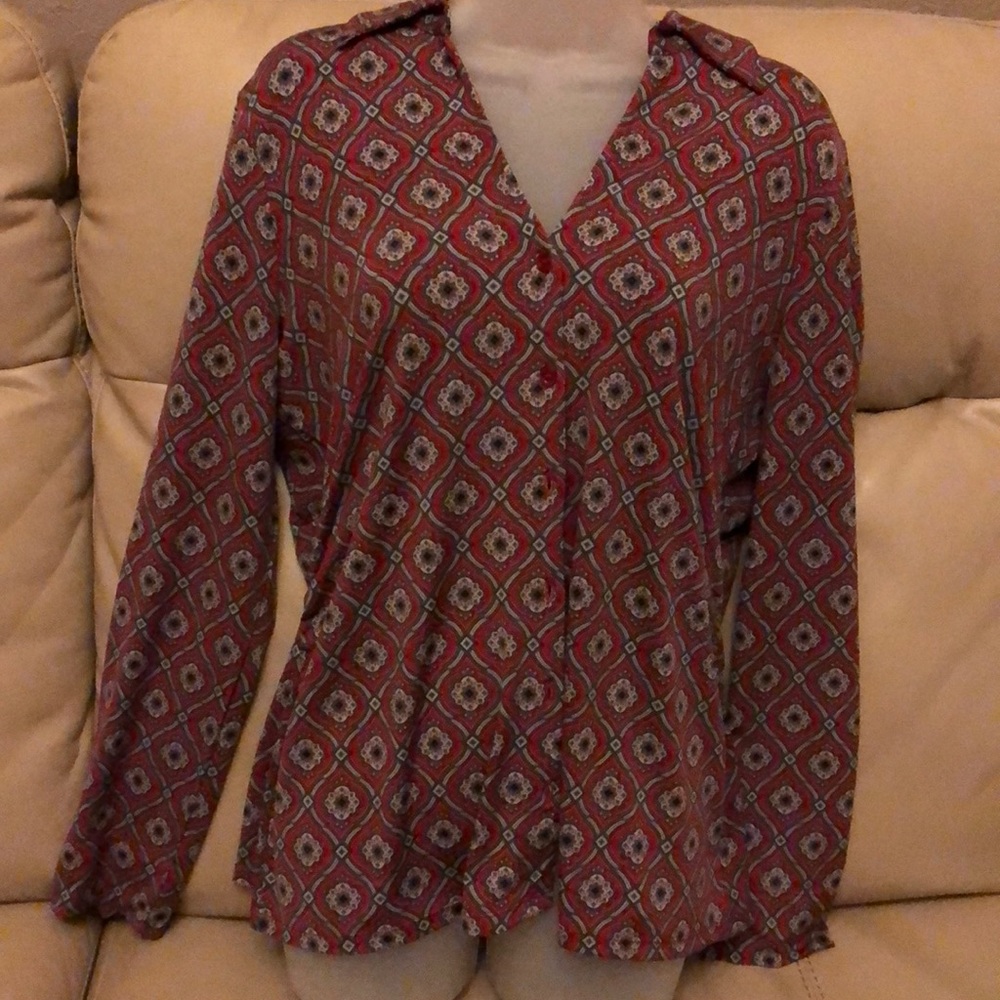 Ann Taylor button blouse-XL